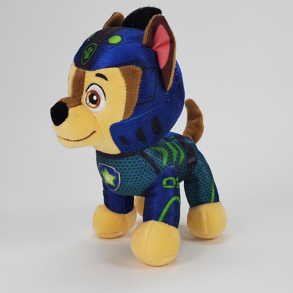 Paw Patrol Chase Dino Rescue Plush Stuffed Animal Blue Green 8 Inch Spin Master